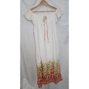 Vermont Country Store Women's Cotton Dress Floral Pattern Cottagecore Size Large
